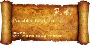 Paschka Ancilla névjegykártya